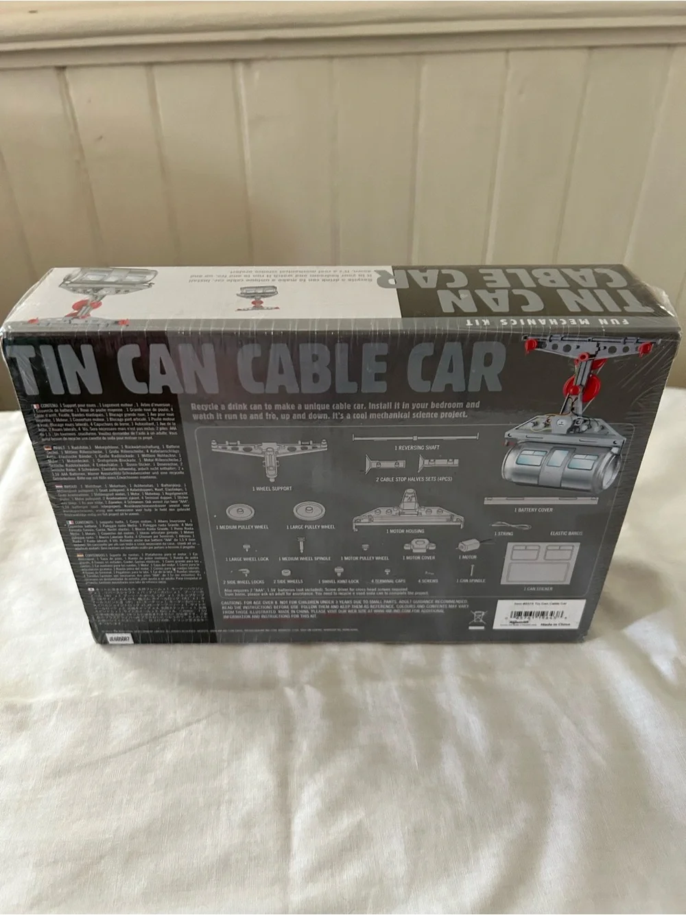 NIB Tin Can Cable Car Kit By 4M - Educational Science Kit/8+